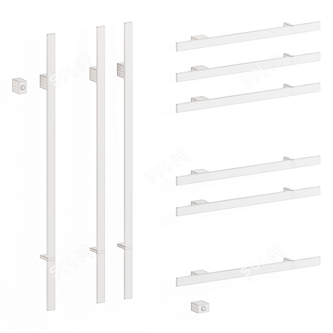 I Ching Towel Rails - Sleek Models 3D model image 5
