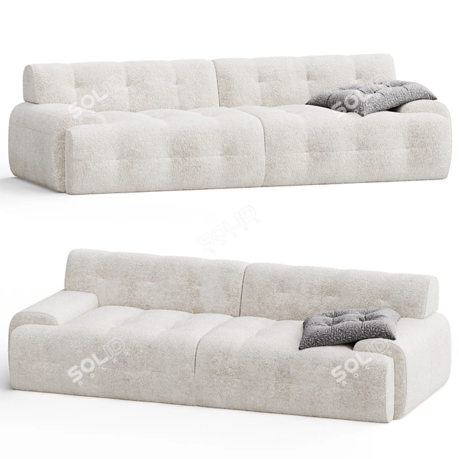 Title: Modern Blogger 3 Sofa Upgrade 3D model image 4