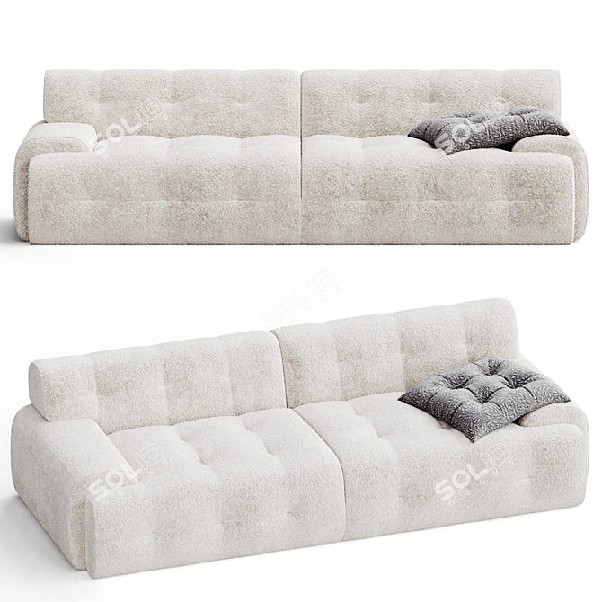 Title: Modern Blogger 3 Sofa Upgrade 3D model image 5