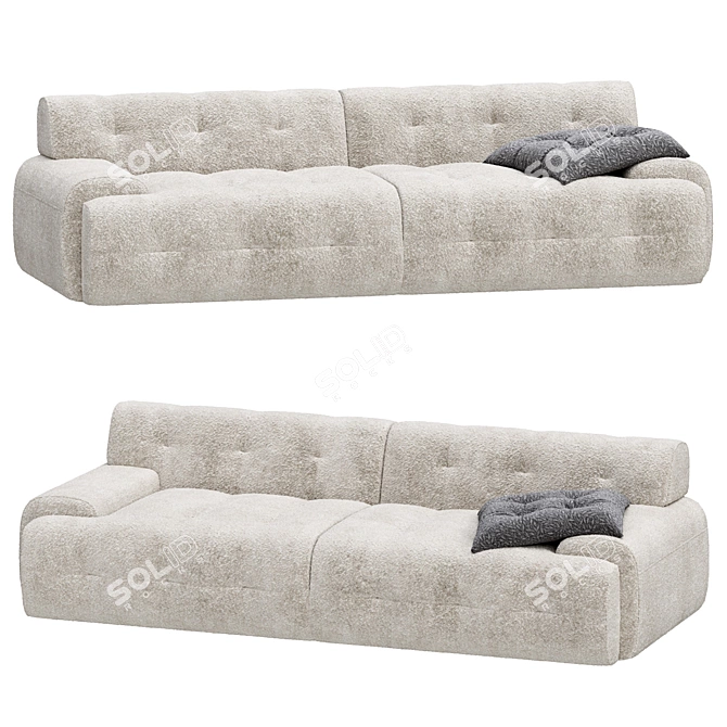 Title: Modern Blogger 3 Sofa Upgrade 3D model image 7