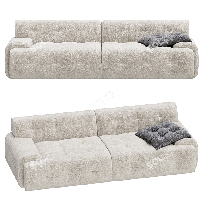 Title: Modern Blogger 3 Sofa Upgrade 3D model image 8