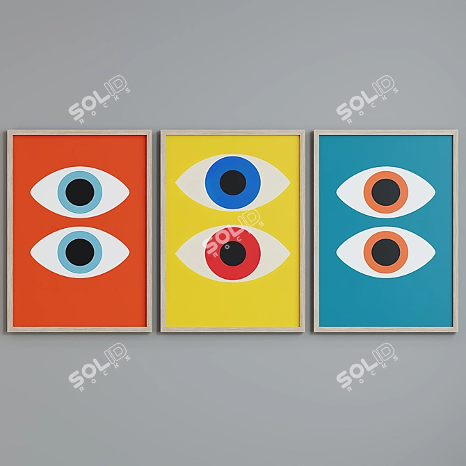 Modern Eye Art Picture Frames 3D model image 2