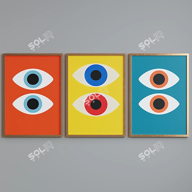 Modern Eye Art Picture Frames 3D model image 3