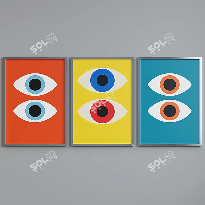 Modern Eye Art Picture Frames 3D model image 4