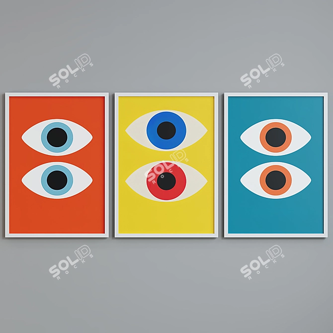 Modern Eye Art Picture Frames 3D model image 5