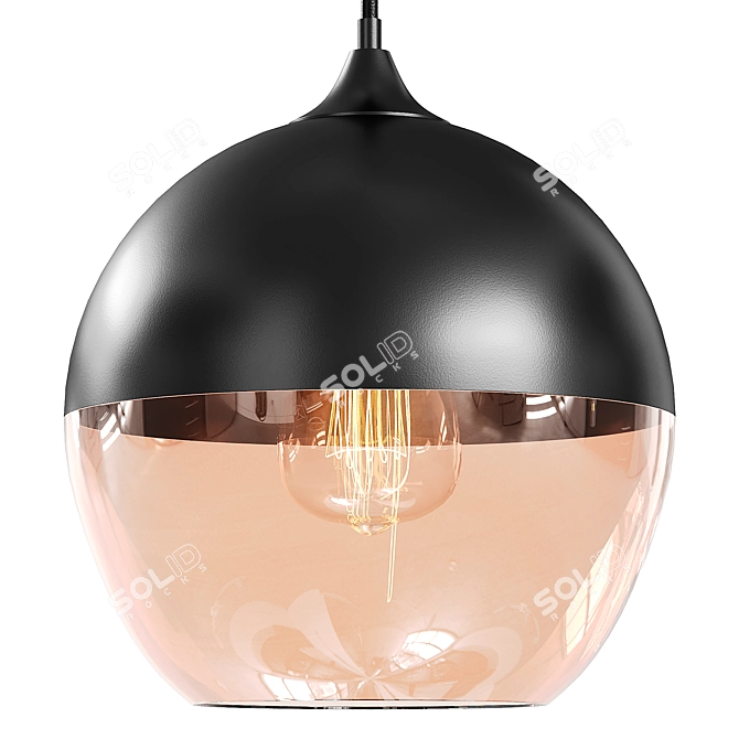 Nordic Glass Pendant Lamp 3D model image 1