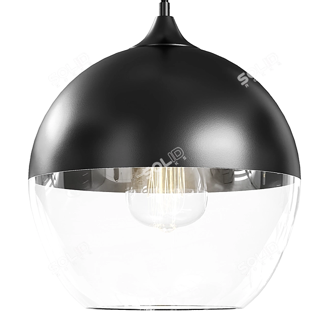 Nordic Glass Pendant Lamp 3D model image 2