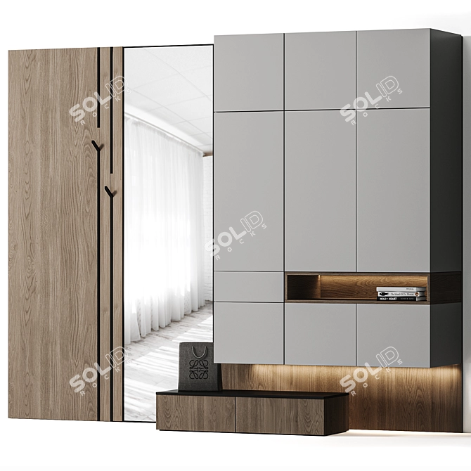 Modern Entryway Composition 3D model image 1