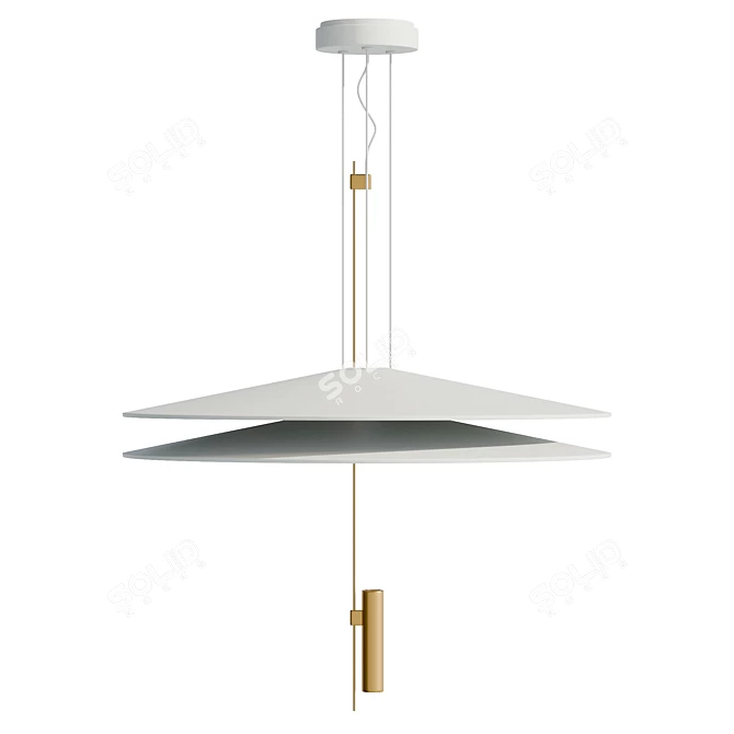 Vibia Flamingo UV-Mapped Pendant Lamp 3D model image 3