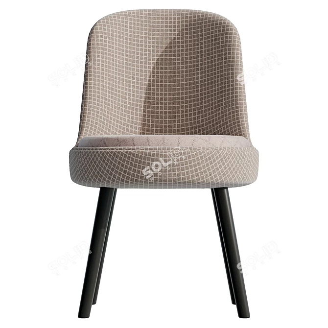 Modern Upholstered Rhys Side Chair 3D model image 2