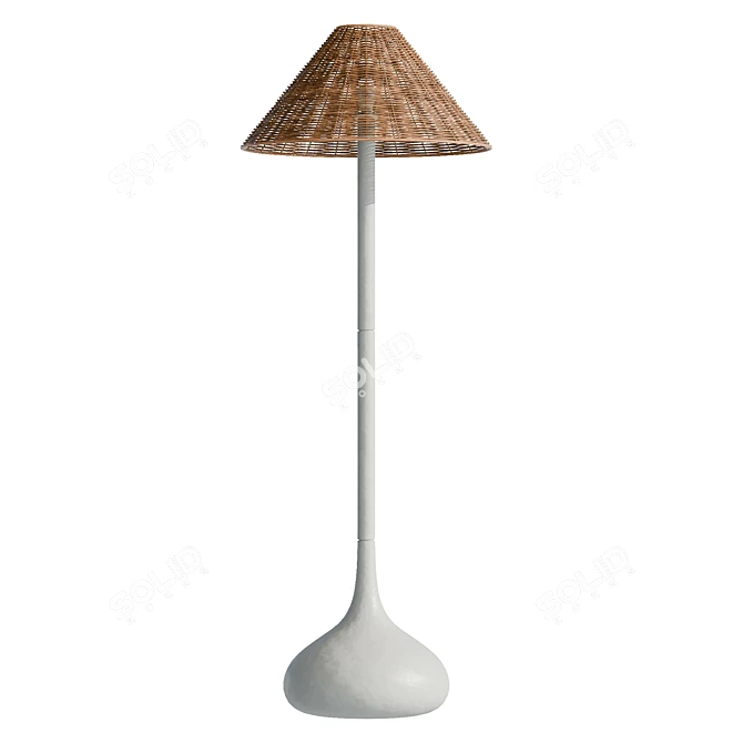 Renae UV-Unwrapped Floor Lamp 3D model image 4