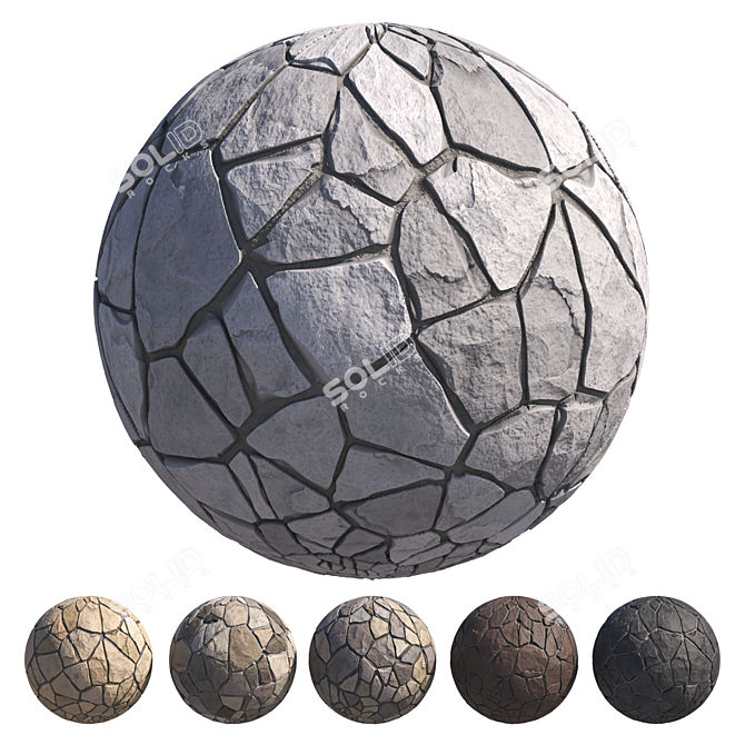 Seamless 8K Textured Decorative Stone 3D model image 1