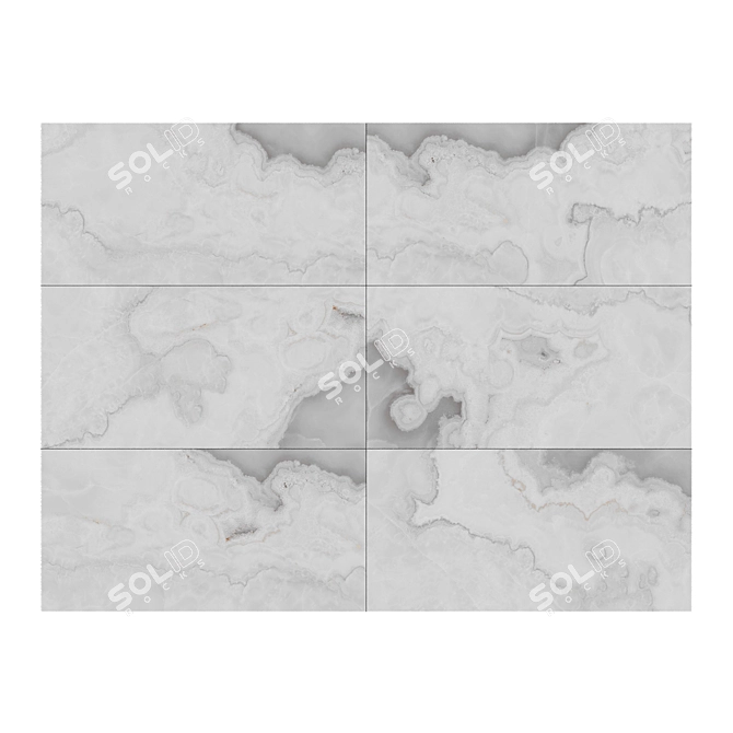 Luxury Onyx Grey Ceramic Tile 3D model image 2