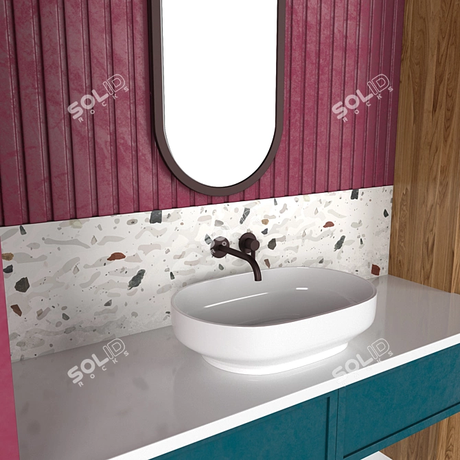 Modern Vray Bathroom Furniture Set 3D model image 2