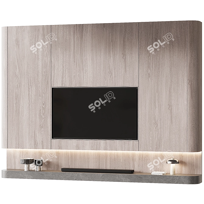 Ultimate TV Entertainment Wall Set 3D model image 1