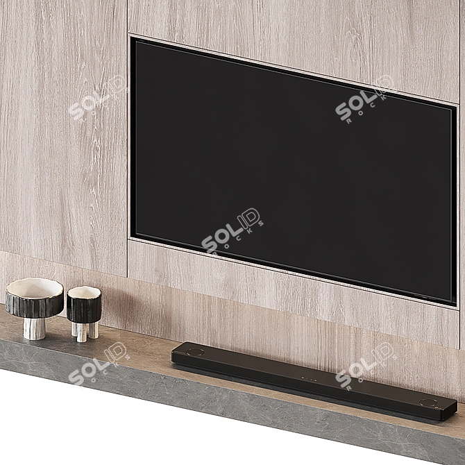 Ultimate TV Entertainment Wall Set 3D model image 4