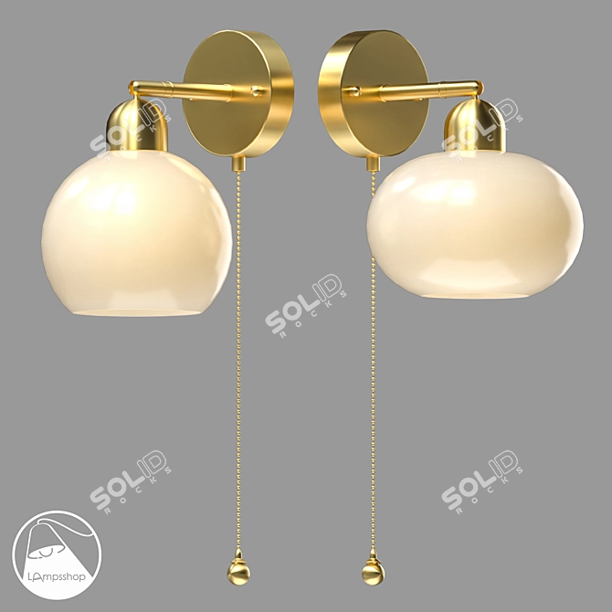 Modern Sconce Pendant Light Fixture 3D model image 1