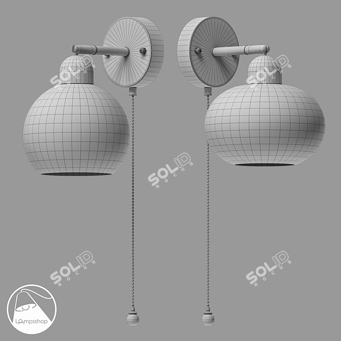 Modern Sconce Pendant Light Fixture 3D model image 2