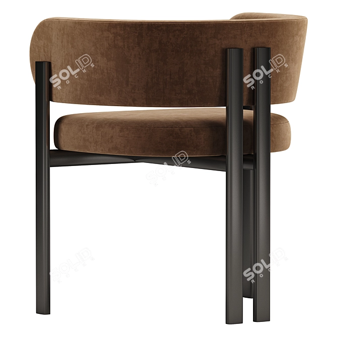 Bay Metal Armchair by NatureDesign 3D model image 5