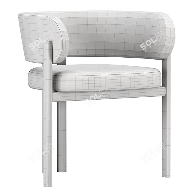 Bay Metal Armchair by NatureDesign 3D model image 6