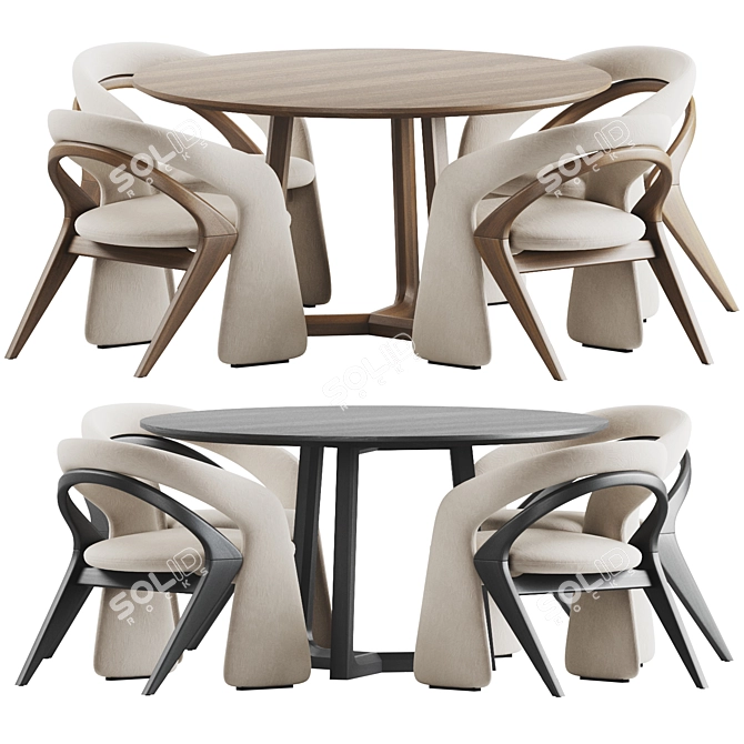 Modern Dining Set 239 3D model image 1