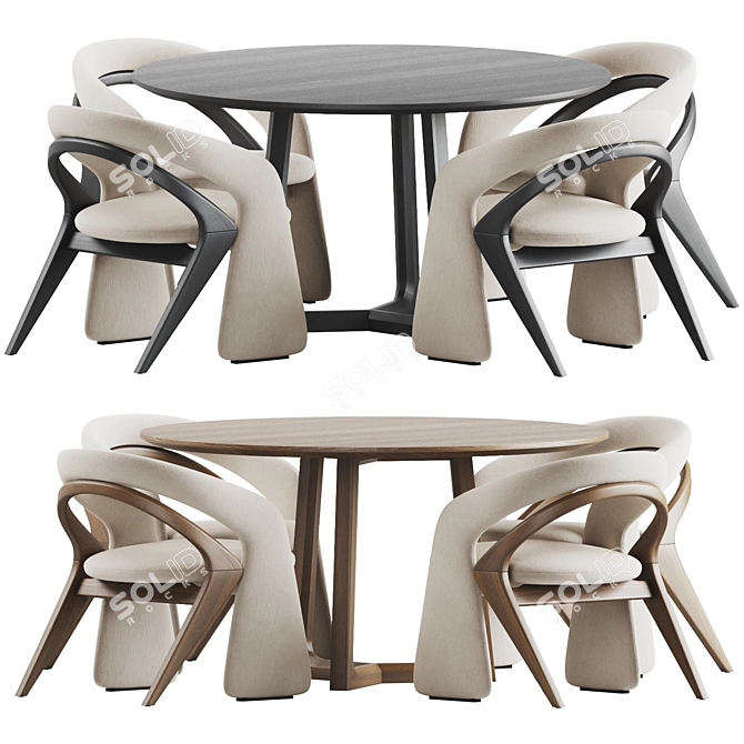 Modern Dining Set 239 3D model image 2