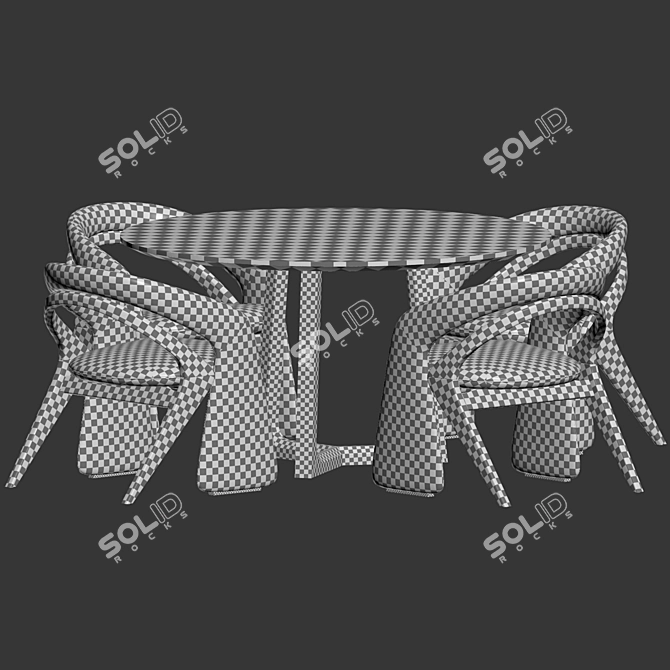 Modern Dining Set 239 3D model image 4