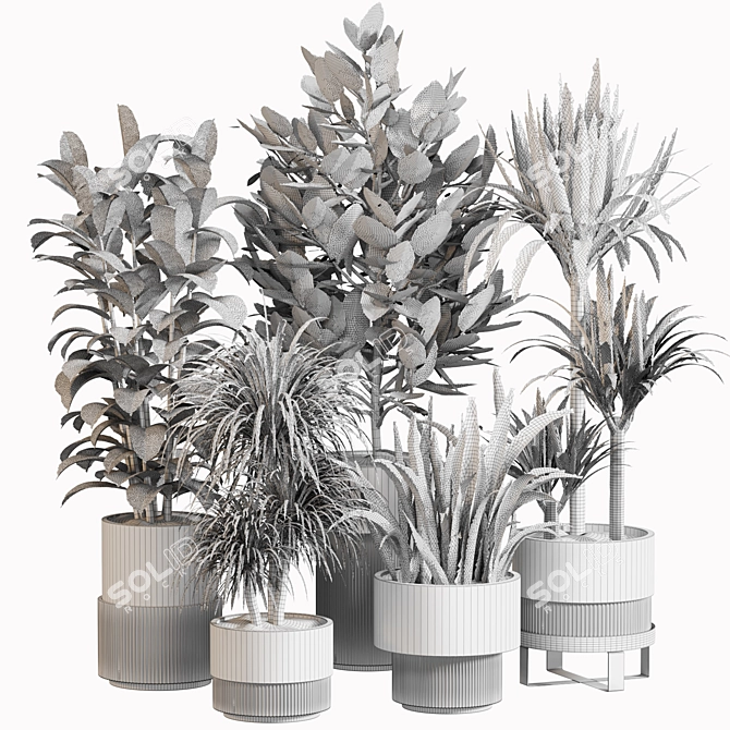 Modern Indoor Plant Set 033 3D model image 5