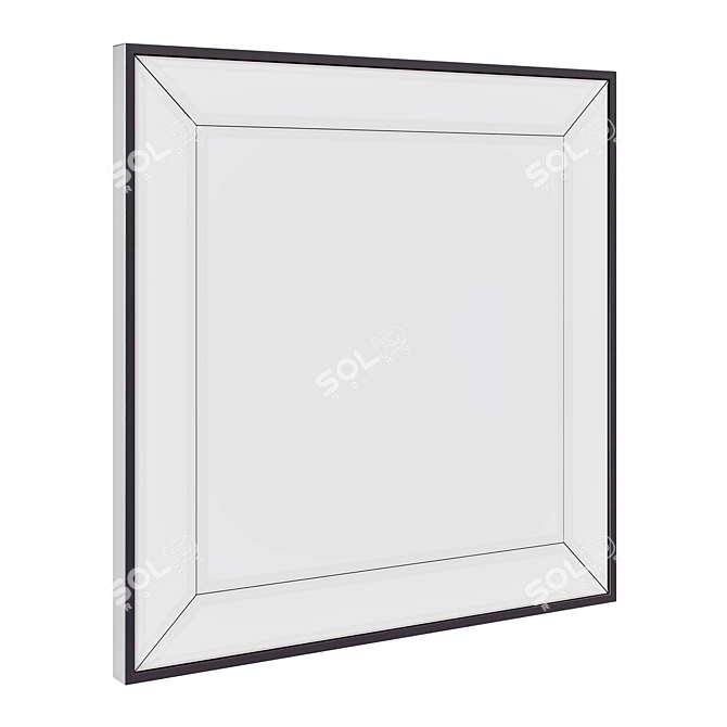 Square Mirror with Segments 3D model image 1