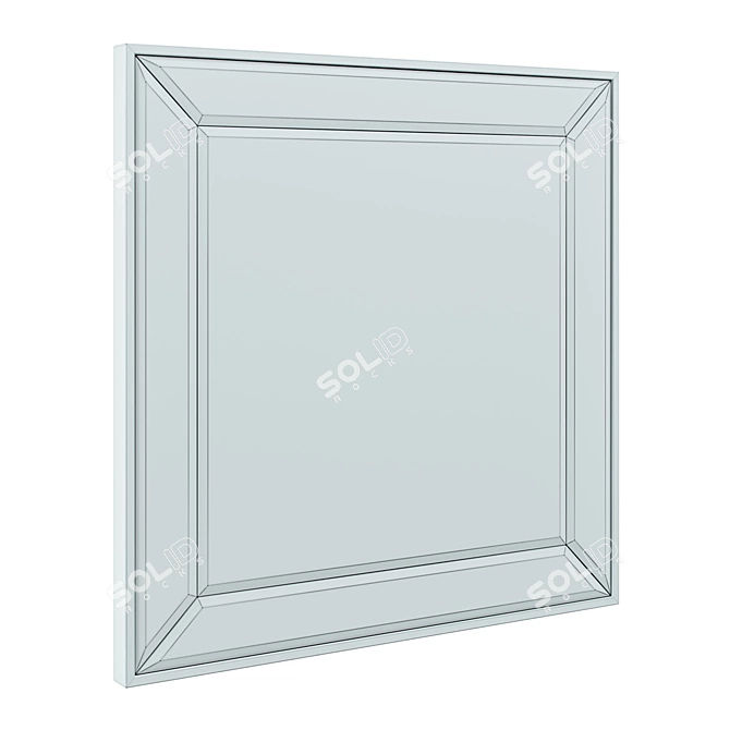 Square Mirror with Segments 3D model image 5
