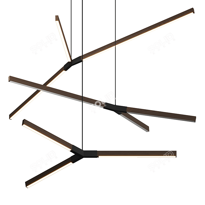 Modern Bough Light Pendant Collection 3D model image 2