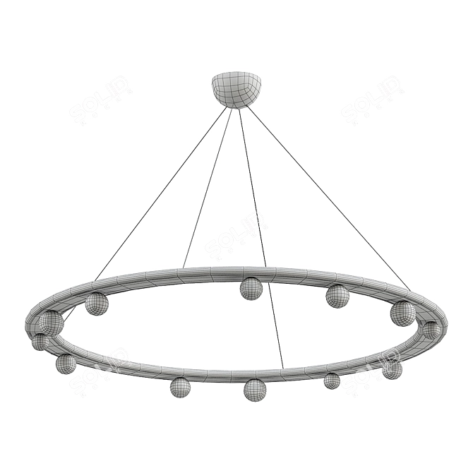 Elegant CAKE RING Chandelier 3D model image 3