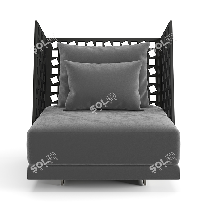 Opulent Volo Lounge Armchair 3D model image 2