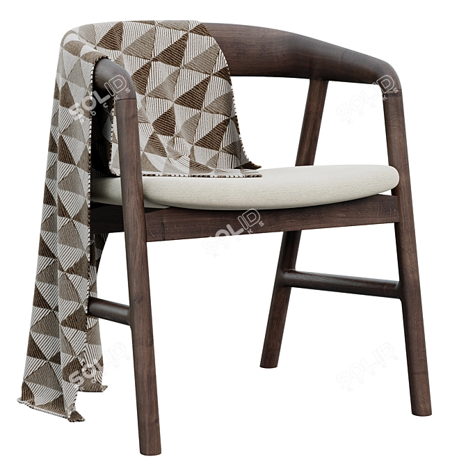 Elegant Camlina Chair: Exquisite Design 3D model image 4