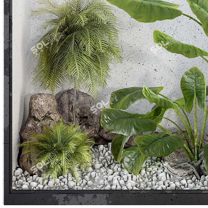 Elegant Indoor Garden and Decor 3D model image 2