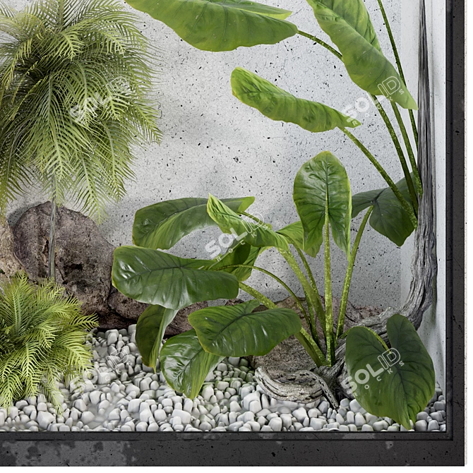 Elegant Indoor Garden and Decor 3D model image 4