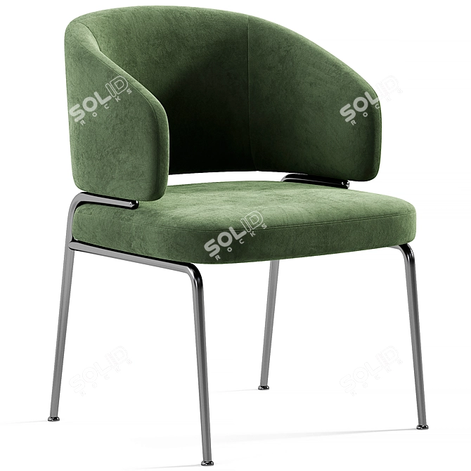 Elegant Nives Chair: HC28 Modern 3D model image 6