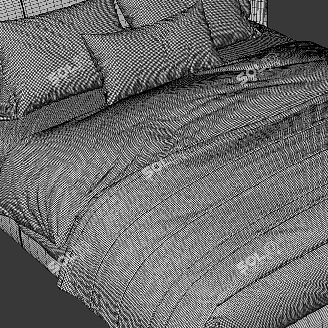  Classic Elegance Royal Bed 3D model image 4