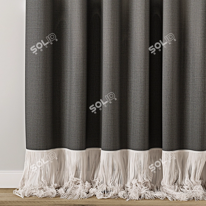  Vintage Curtain Model Set 3D model image 2