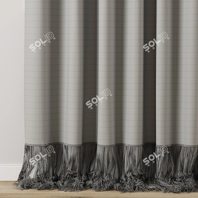  Vintage Curtain Model Set 3D model image 3