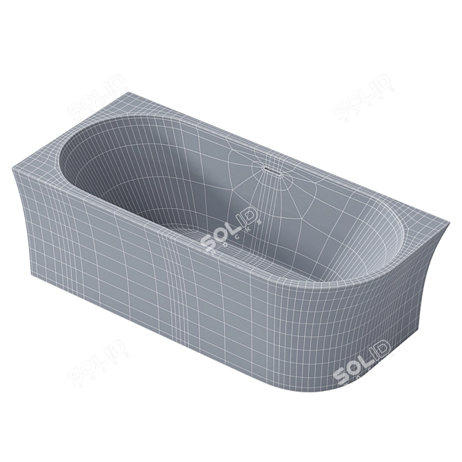 Modern Acrylic Bath ABBER AB9257 3D model image 4