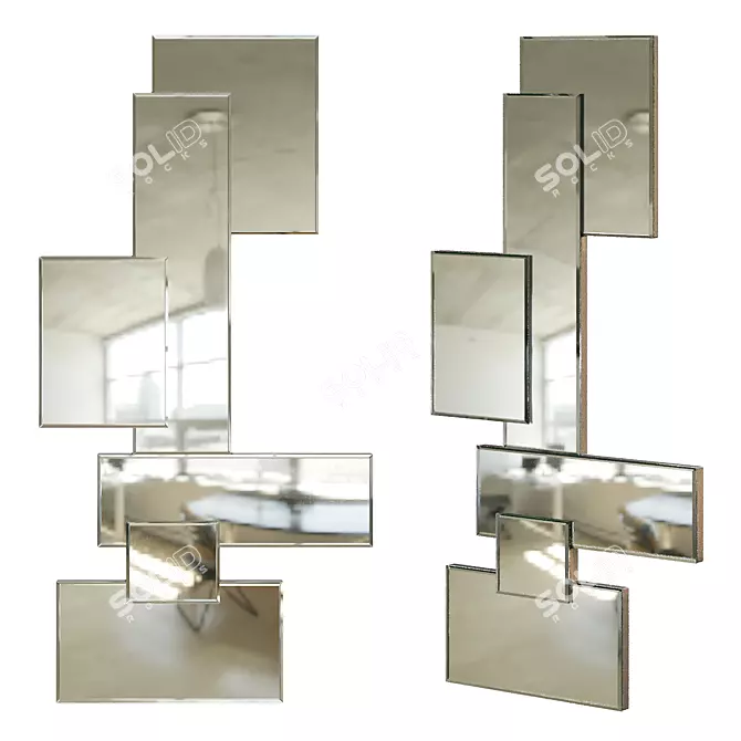 CosmoRelax Mirror Standal: Decorative Mirror Model 3D model image 1