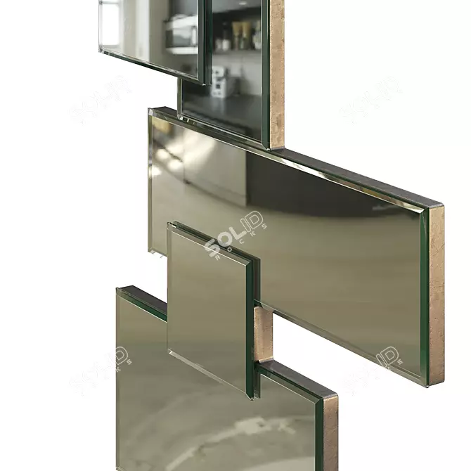 CosmoRelax Mirror Standal: Decorative Mirror Model 3D model image 2