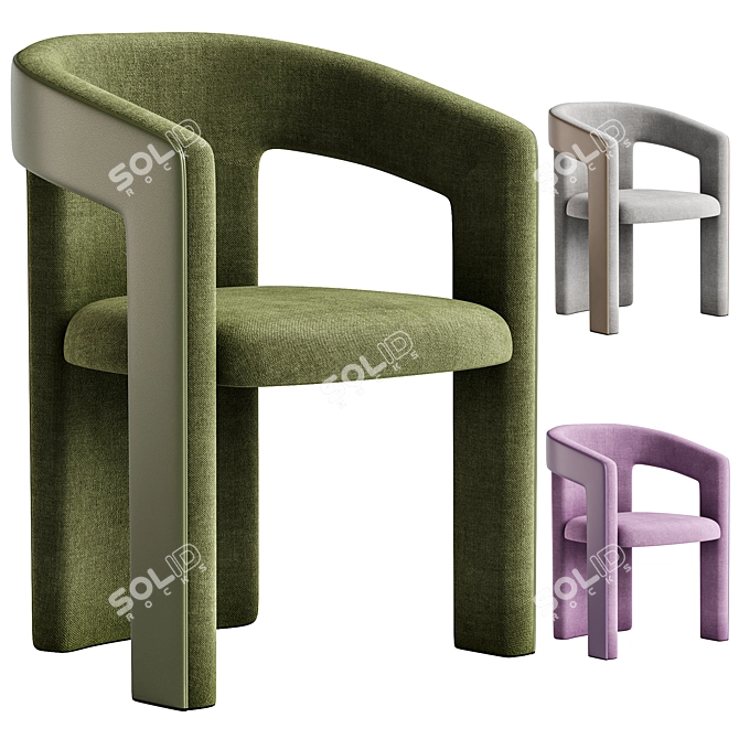 Elegant Konyshev Chair 3D model image 1