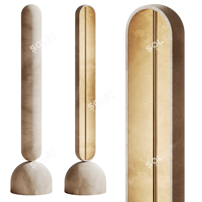 Concrete Elegance Sculpture by Vallin 3D model image 1