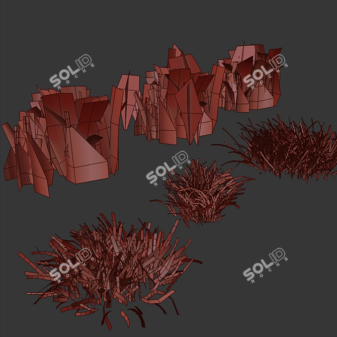 Snow-Covered Grass Ground Asset 3D model image 5