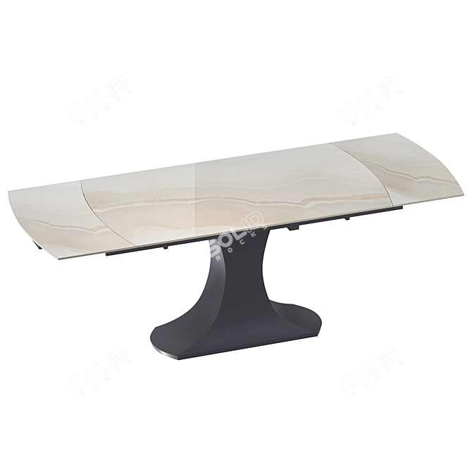 Claudia Foldable Table with Ceramic Countertop 3D model image 1