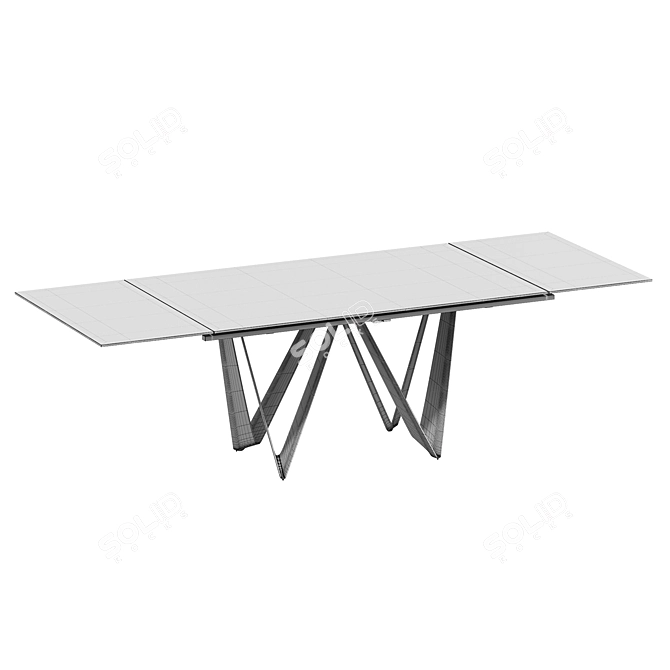 Foldable Ceramic Top Table 3D model image 2