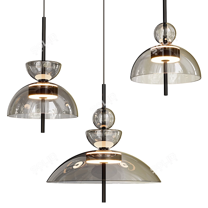 Modern Bangkok Lamp Set 3D model image 1