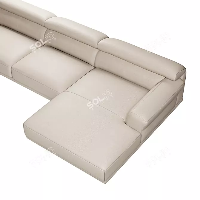 FENDA Mill Corner Sofa: Stylish Elegance 3D model image 2